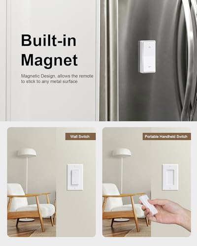 Wireless Remote Control Outlet, Decorator Rocker Wall Switch, 200FT Long Range, Mini Remote Outlet Plug, 15A/1875W High-Power for Lamps, Lights, Household Appliances(2 Switches and 1 Outlet) - size: 2 Switches + 1 Outlet