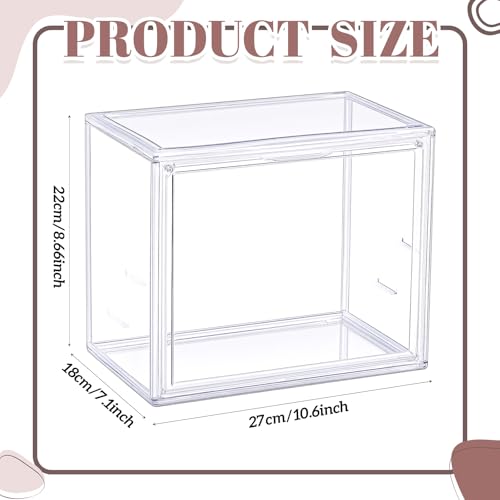 CroBlissful 2 Pack Stackable Clear Plastic CD/DVD Organizers Dustproof Magnetic Flip Cover Jewel Case Holders Media Storage Organizers Holds up to 40 CD Cases Per Organizer or 30 DVD Cases