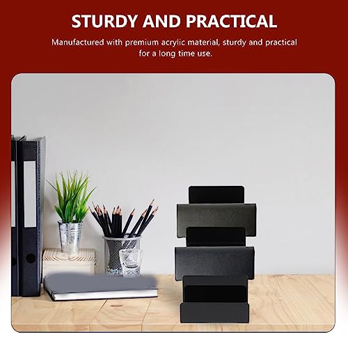 Cabilock Acrylic Wallet Display Stand Multi-Layer Tabletop Storage Rack Clear Wallet Holder for Handbags Sunglasses Jewelry Store Counter and Home D Cor - size: 5 Tier Black