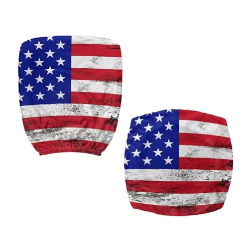 American Flag Office Chair Covers Stretchable Office Chair Seat Cover 2 Piece Washable Gaming Chair Cover Universal Fit Most Wheelchairs,Computer Chairs,Gaming Chairs - color: American Flag