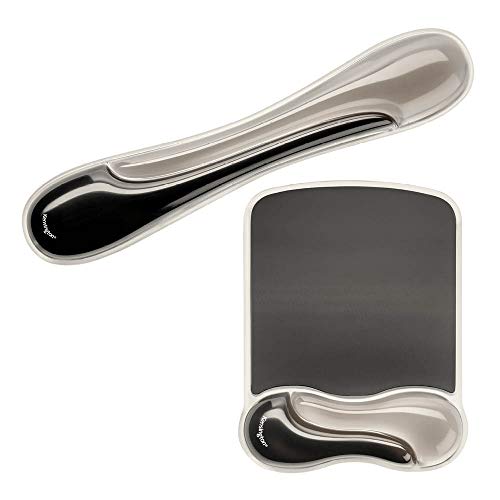 Kensington Mousepad and Wrist Rest, Practical, Gel Pillow, 11-2/5"Wx17-7/10"Lx1-7/10"H,GY (KMW52500) Each, Gray - color: Gray, size: 9.6L x 7.6W inches, style: Keyboard Wrist Rest + Mouse Pad