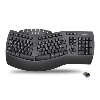 Perixx PERIBOARD-512B Wired Ergonomic Keyboard - Split Keyboard, Wrist Rest, Natural Typing - Wired USB Connectivity - US English - Black - color: Black