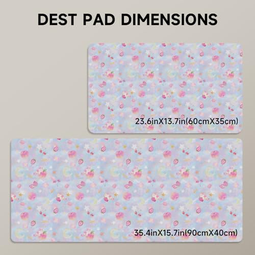 AUPET PU Leather Desk Pad Protector Blotter, Animal 35 x 17in Large Mouse Pad,Cute Office Desk Mat,Waterproof Non-Slip Desk Writing Drawing Pad for Office Home Game (Cute Pastel Cat) - color: Cute Pastel Cat