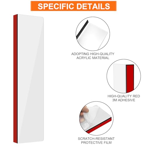 2-Pack Large Frameless Monitor Sticky Note Boards - Screen Memo Board for Edgeless Monitors, 13.6 X 3.6 Inch Home Office Computer Memo Holder - size: 2Pcs 13.6'' Clear