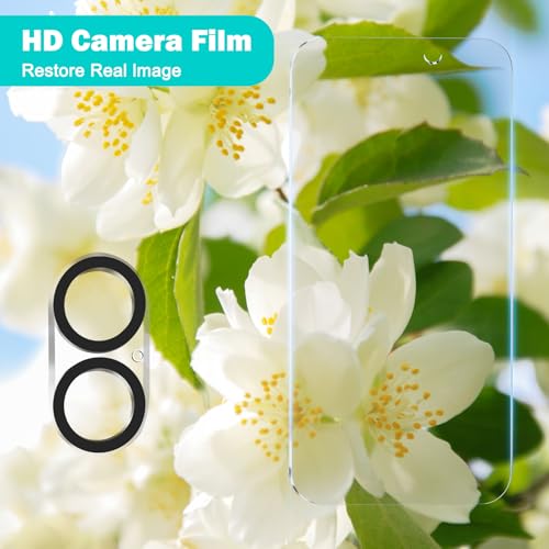 PEHAEL 3+3 Pack for iPhone 16 Privacy Screen Protector with Camera Lens Protector Full Coverage Anti-Spy Tempered Glass Film 9H Hardness Easy Installation Bubble Free [6.1 inch]