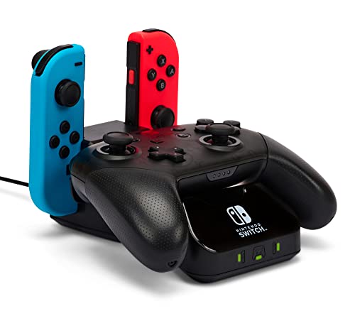 PowerA Controller Charging Base for Nintendo Switch, Black, Wireless Controller charging, Charge, rechargeable battery, Nintendo Switch, Joy-Con Charging, PowerA Wireless Charging - style: Charging Base