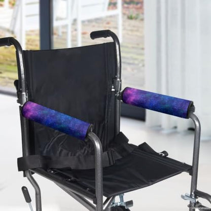 Wheelchair Armrest Pads Galaxy Print Office Chair Arm Covers Machine Washable Wheelchair Accessories 2 Piece Arm Rest Padded Cover for Office Transport Chair 13 inch - color: Galaxy