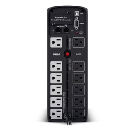 CyberPower CP1500PFCLCD PFC Sinewave UPS Battery Backup and Surge Protector, 1500VA/1000W, 12 Outlets, AVR, Mini Tower, UL Certified - size: 1500VA, style: Mini-Tower