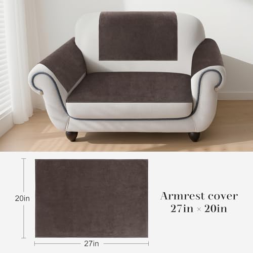 Couch Arm Covers Sofa Arm Covers Set of 2, Waterproof Couch Cover Armchair Cover for Recliner, Non Slip Sofa Headrest Covers Armrest Cover Couch Slipcover Protector, Coffee - color: Coffee