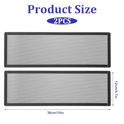 Computer Case Fan Dust Filter, 360mm x 120mm Magnetic Frame, Dust Proof Case Covers for Computer Fan (Black)