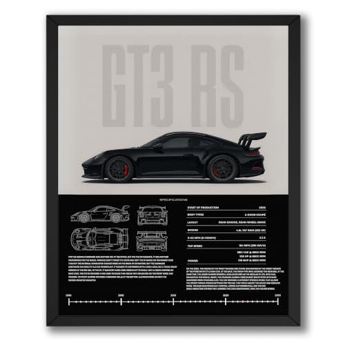 InkFlow Posters Vintage Racing Car Poster - Classic Supercar Wall Art for Boys Bedroom, Living Room, Dorm - Ideal Print Decor for Car Enthusiasts - 8x10 Unframed Canvas Print - color: Style-09, size: 8"L x 10"W