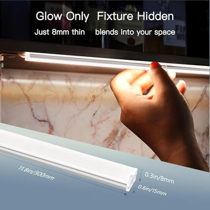 V4light Under Cabinet LED Lighting Bars, 6-Pack, Plug-in, Smart | Ultra-slim aluminum, App & Alexa control, 2700K–6500K dimmable, linkable for closet, shelf, kitchen & display cabinet