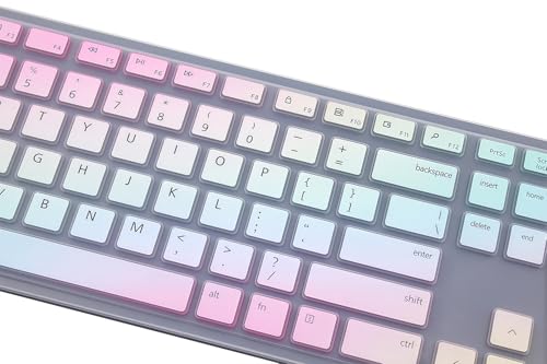 Silicone Keyboard Skin Cover Compatible for Dell Wireless Bluetooth Keyboard KM7321W, Dell Pro Keyboard KB500 KB700 & KM5221W (Colorful) - color: Red
