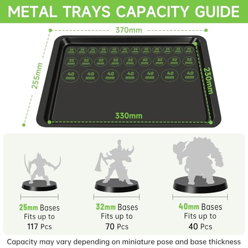 Miniatures Storage Case Miniatures Transport Case Aluminum Alloy Frame with Lock (X-Large Size) - size: X-Large