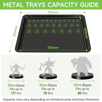 Miniatures Storage Case Miniatures Transport Case Aluminum Alloy Frame with Lock (X-Large Size) - size: X-Large