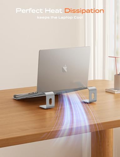 LOXP Laptop Stand for Desk, Laptop Stand with Wrist Support, Ergonomic Detachable Laptop Riser, Mount, Riser Holder Notebook Stand for MacBook Air Pro, HP, Dell, XPS, HP (10-17") Laptops - Silver - color: Silver