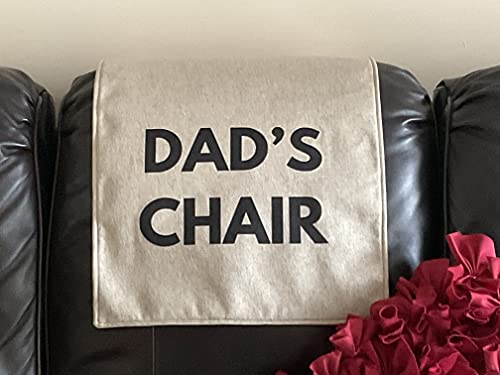Headrest Covers for recliners Furniture slipcovers Furniture Protector headrest Sofa loveseat Theater Chairs Office Chairs Chair Pads Perfect for Gifts Made in USA.17x27By: Bittlemen Co (Dad s Chair) - color: Dad"s Chair