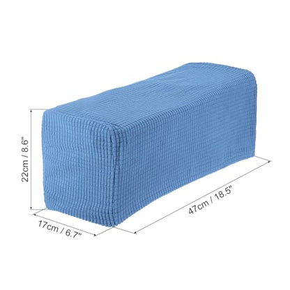 uxcell 2pcs Stretch Armrest Covers for Chairs/Sofas, Couch Arm Covers with Twist Pin, Furniture Protector Slipcovers Denim Blue - color: Denim Blue