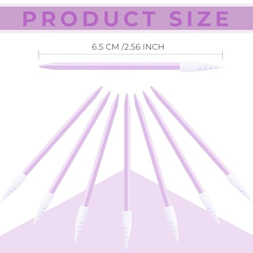 Chinco 200 Pcs Cleaning Swabs 2.56 Inch Sponge Tip Swabs Sticks for Printer Heads, Scanners, Camera Lenses, Chip Hard Disk Industries, Optical Lenses and Optical Equipment Makeup(Purple) - color: Purple