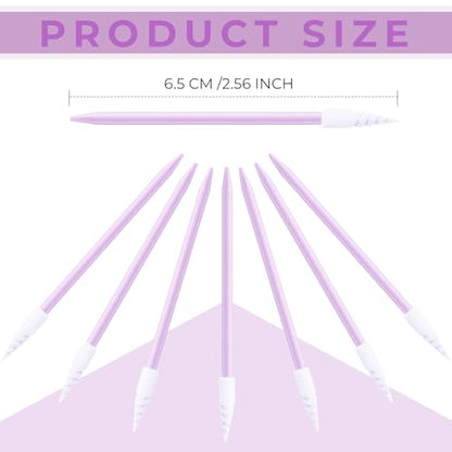 Chinco 200 Pcs Cleaning Swabs 2.56 Inch Sponge Tip Swabs Sticks for Printer Heads, Scanners, Camera Lenses, Chip Hard Disk Industries, Optical Lenses and Optical Equipment Makeup(Purple) - color: Purple