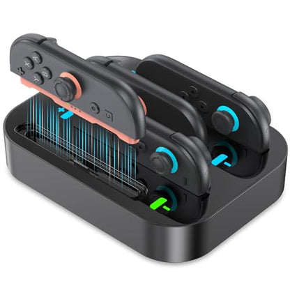 Gagaking Charging Dock for Nintendo Switch 2, Fast Charger Station for JoyCon 2 Accessories with LED Indicators,Multi-Protection Safety,USB-C,4 in 1 Portable Organizer for Controllers