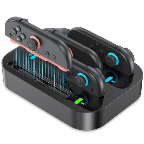 Gagaking Charging Dock for Nintendo Switch 2, Fast Charger Station for JoyCon 2 Accessories with LED Indicators,Multi-Protection Safety,USB-C,4 in 1 Portable Organizer for Controllers