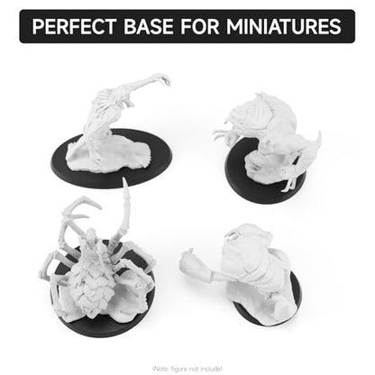 60Pcs Plastic Model Miniature Bases 40mm 50mm 60mm 75X42mm,4mm/0.16 Thick Circular War Figure Display Stands For Gaming Miniatures or Wargames Role Playing Board Game Figure Toy(60PCS-40&50&60&75X42mm-Mix Black) - color: 60PCS-40&50&60&75X42mm-Mix Black