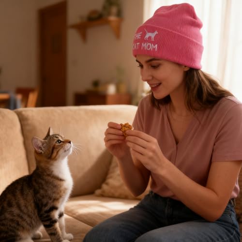 Funny Socks Cool Valentines Day Gifts for Him Men Boys Husband Boyfriend Dad Brother Cotton Comfort Birtday Gifts - color: Pink Cat Owner's Hat and Socks