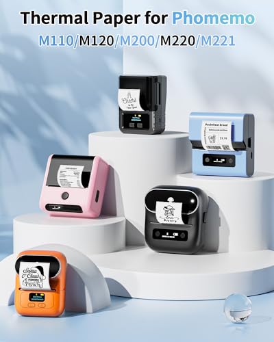 M110 Labels Compatible with Phomemo M110/M120/M200/M220/M221 Label Maker Printer, Black on White, 1.57"x 2.36"(40x60mm), Multi-Purpose Self-Adhesive Thermal Labels - size: 1.57"x 2.36", style: 1 Roll