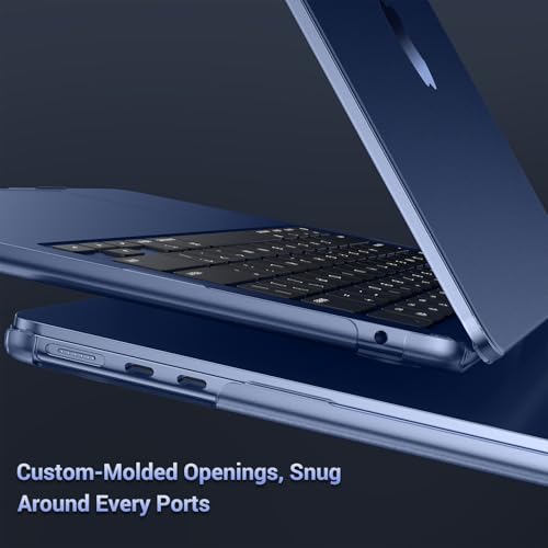 MOSISO Ultra-Thin & Seamlessly Closes Cover Compatible with MacBook Air 13 inch Case M5 M4 M3 M2 2026-2022 A3449 A3240 A3113 A2681, 2 in 1 Kit Anti-Fingerprints Shell for Mac Air 13.6, Midnight Clear - color: Midnight Clear