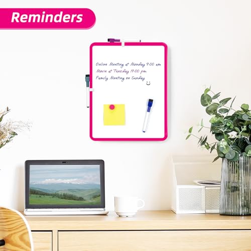 VUSIGN Small White Board Dry Erase, Dark Pink - color: J-dark Pink