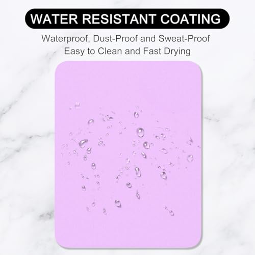 Hsurbtra Mouse Pad, Premium-Textured Square Mousepad 7 x 9 Inch, Thick 3 mm Anti-Slip Waterproof Rubber Pretty Cute Computer Mat for Office Gaming Laptop Women Kids Vanilla Purple - color: Vanilla Purple, size: Square Mousepad (7" x 9")