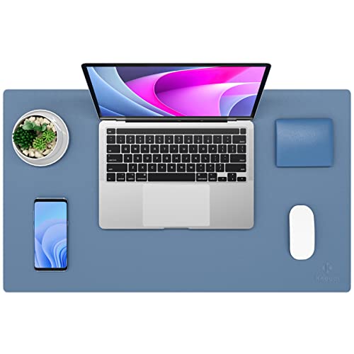 K KNODEL Non-Slip Desk Mat, Desk Pad, Desk Blotter, Desktop Mat for Desk, Small Desk Protector, Office Computer and Laptop Mat for Desk (23.6"x13.8", Blue) - color: Blue, size: 23.6"x13.8"