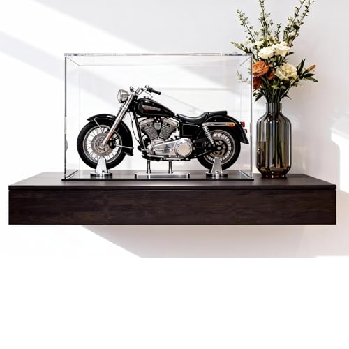 Acrylic Box with Matt Black Base, Simple Self-Assembly Clear Acrylic Display Case, 14.5x11x11 inch Showcase with Lid for Collectibles & DIY Dollhouse - color: Matt Black, size: 14.5x11x11 inch