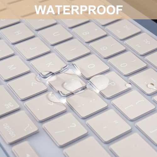 MOSISO Keyboard Cover Skin Compatible with MacBook Air 13.6 inch 2025 M4 A3240/Air 15 inch 2025 M4 A3241/Pro 14 inch 2025 M5 A3434, Beige - color: Beige