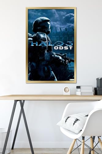 Trends International Halo: ODST - Key Art Wall Poster, 22.375" x 34", Gold Framed Version - color: Gold Framed Version, size: 34"L x 22.4"W