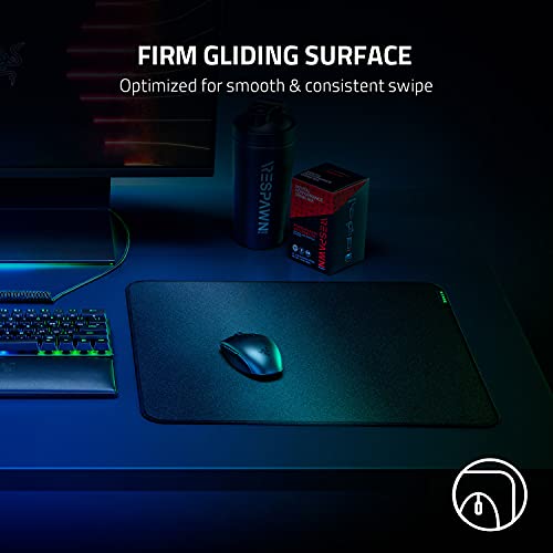 Razer Strider Hybrid Mouse Mat with a Soft Base & Smooth Glide: Firm Gliding Surface - Anti-Slip Base - Rollable & Portable - Anti-Fraying Stitched Edges - Water-Resistant - XXLarge - color: Classic Black, size: 16.2L x 37W inches
