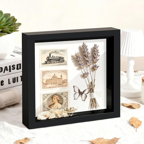 Picrit Shadow Box Frame 12x12 Set of 2, Display Case Box with High Definition Real Glass and Black Back for Memorabilia, Baby Items, Wedding Memories, Crafts, Tickets and Photos, Black - color: Black, size: 12x12-2P
