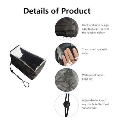 Power Wheelchair Joystick Protector Cover, 10x5Inch Waterproof Electric Wheelchair Control Panel Cover, Universal Controller Handle Cap (Black)