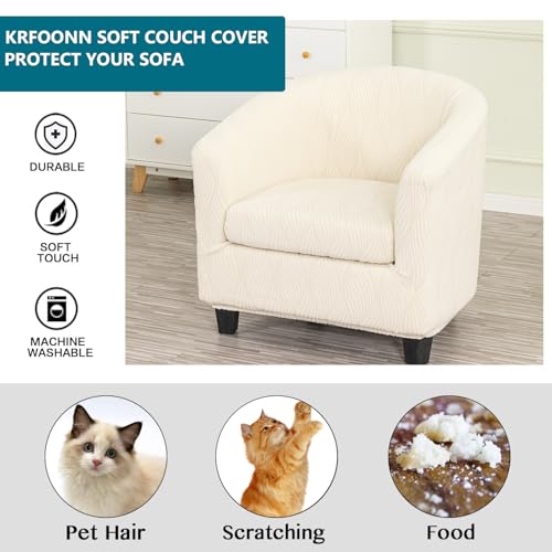 KRFOONN Club Chair Slipcover 2 Piece Stretch Printed Round Barrel Chair Covers Removable Tub Chair Slipcover with Elastic Bottom Chair Coverings Furniture Protector Cover for Living Room, B59 - color: Colorb59