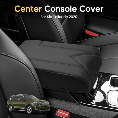 Shademax Center Console Cover for Kia Telluride 2020-2026 Armrest Cushion Pad Arm Rest Cover Leather Console Lids Protector for Kia Telluride Accessories - size: For Kia Telluride 2020-2026