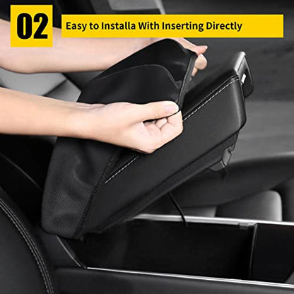 AOMSAZTO Armrest Console Console Covers for Ford Explorer 2011-2019 Black - color: black