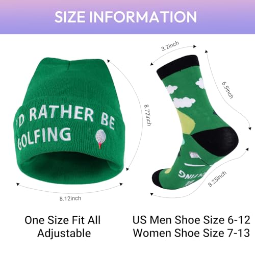 Funny Socks Cool Valentines Day Gifts for Him Men Boys Husband Boyfriend Dad Brother Cotton Comfort Birtday Gifts - color: Golf Caps and Socks