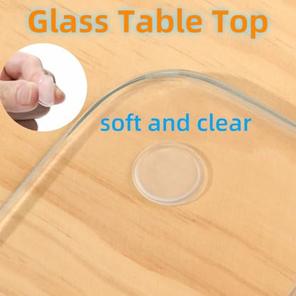 Glass Table Top Anti Slip Pads - Furnigear 3/4" Glass Table Top Bumpers Grippers Non Slip Sticker Self Adhesive Rubber Pad Feet for Cutting Board, Furniture, Laptop, Under Glass - Round Clear 36 Pcs - size: Big Clear 36pcs