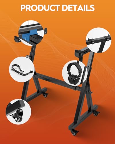 STRICH Piano Keyboard Stand & Bench Set, Z-Style Portable Heavy Duty Digital Piano Stand for 54-88 Key Electric Pianos & X-Style Adjustable Piano Bench, Chair, Black, SKT-02S & SPB-M10