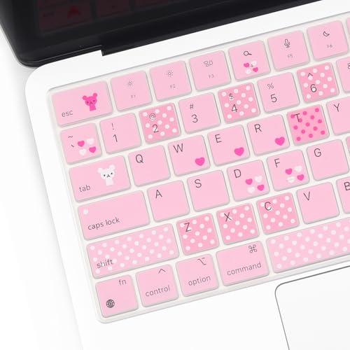 2 Pack Keyboard Cover for 2026 MacBook Neo 13" (Touch ID) & MacBook Pro 14"/16" M5-M1 Pro/Max, M5-M2 & MacBook Air 13"/15" M5-M1, Keyboard Protective Skin US Layout-Lovly - color: Lovly+TPU