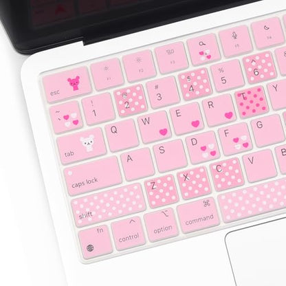 2 Pack Keyboard Cover for 2026 MacBook Neo 13" (Touch ID) & MacBook Pro 14"/16" M5-M1 Pro/Max, M5-M2 & MacBook Air 13"/15" M5-M1, Keyboard Protective Skin US Layout-Lovly - color: Lovly+TPU