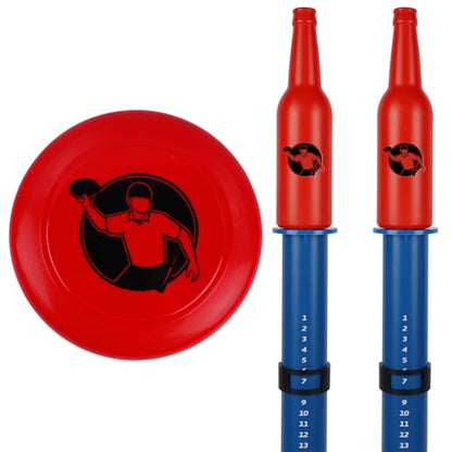 Juegoal Outdoor Flying Disc Game Set, Yard Games Set, Outside Fun Disc Toss Game for Beach Lawn Backyard Park Camping - style: Upgraded