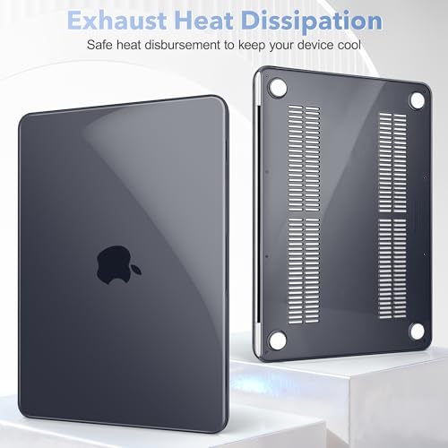 May Chen for MacBook Neo 13 inch Liquid Retina Display ((2026 Release A3404), Slim & Lightweight Protective Case with Screen Protector&Keyboard Cover&Dust Plug, Crystal Black - color: Crystal Black