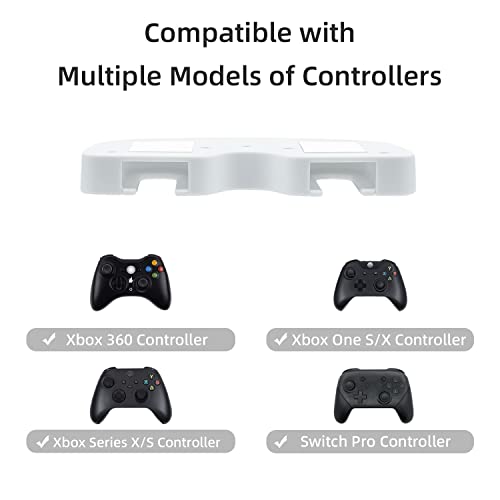 Mcbazel Under Desk Mount for Xbox Series X&S/One X&S/One/ 360, Switch 2/Pro Controller, Table Stand Holder Compatible with Xbox and Switch 2 Controller - White - color: White